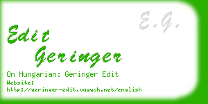 edit geringer business card